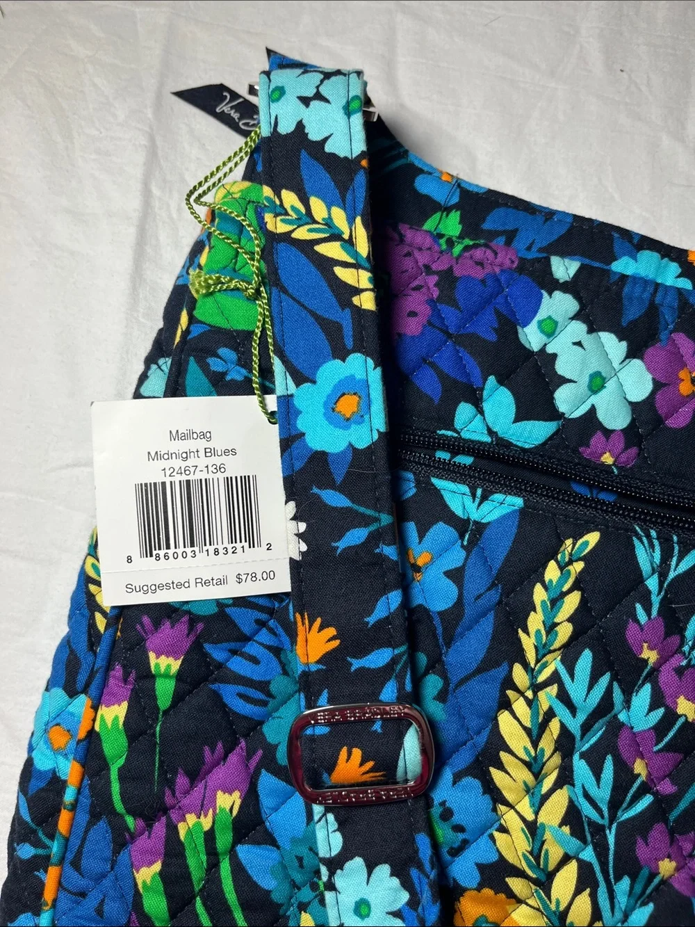 Vera Bradley NWT Mailbag in Midnight Blues pattern